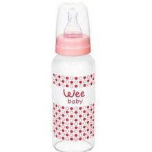 Wee Baby 771 Pembe 180 ml Isıya Dayanıklı Cam Biberon