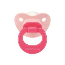 Wee Baby 819 6+ Ay Silikon Mat Gövdeli Damaklı Uçlu Emzik Pembe