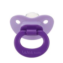 Wee Baby 833 0-6 Ay Silikon Desenli Damaklı Emzik Emzik Mor