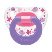 Wee Baby 835 18+ Ay Silikon Desenli Damaklı Emzik Mor