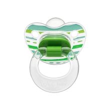 Wee Baby 837 6-18 Ay Silikon Şeffaf Desenli Damaklı Emzik Yeşil