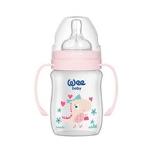 Wee Baby Pembe Klasik Geniş Ağızlı Kulplu 150 ml PP Biberon