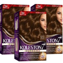 Wella Koleston Kalıcı 5/0 3 Adet Krem Saç Boyası + Saç Boyama Seti