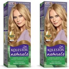 Wella Koleston Naturals 2 Adet 8/0 Açık Kumral Saç Boyası