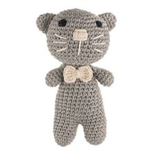WellGro Cuddly Amigurumi Gri Kedicik Oyuncak