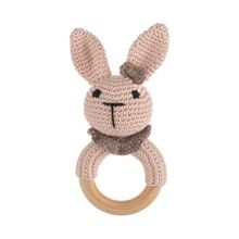 WellGro Cuddly Amigurumi Pembe Tavşancık Çıngırak Oyuncak