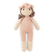 WellGro Cuddly Amigurumi Pudra Kıvırcık Kız Bebek Oyuncak