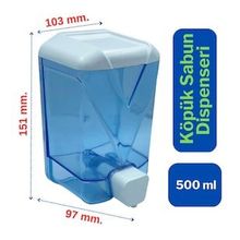 Wespa 500 ml Plastik Şeffaf Köpük Sabun Dispenseri