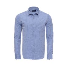 Wessi Armürlü Slimfit Mavi Gömlek