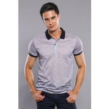 Wessi Çiçek Desenli Gri Polo Yaka Erkek T-shirt