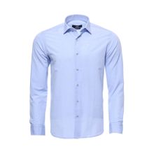 Wessi Erkek Mavi Slim Fit Desenli Gömlek