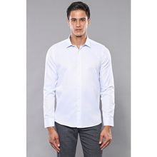 Wessi Kendinden Desenli Buz Mavi Slim Fit Gömlek