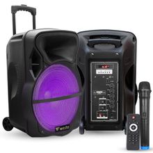 Westa WAP-1053E 25 cm 150W Anfi El Mikrofonlu Ledli Hoparlör