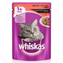 Whiskas 100 gr Pouch Gravy Soslu Sığır Etli Yaş Kedi Maması