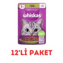 Whiskas 12x85 gr Kuzulu Poşet Yaş Kedi Maması