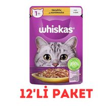Whiskas 12x85 gr Tavuklu Poşet Yaş Kedi Maması