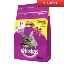 Whiskas 6x300 GR Kuru Tavuklu Sebzeli Kedi Maması