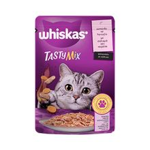 Whiskas 85 GR Pouch Tastymix Sos İçinde Somonlu ve Havuçlu Yetişkin Kedi Konservesi