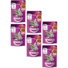Whiskas Pouch in Jelly Güveç Sığır Etli 6x85 gr Kedi Maması