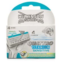 Wilkinson Quattro Titanium Sensitive 4'lü Yedek Tıraş Bıçağı