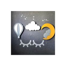 Windly Concept Fil Balon Kirpik Bebek ve Çocuk Odası Gece Lambası Seti