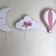 Windly Concept İsimli Ay Balon Bulut Bebek ve Çocuk Odası Gece Lambası Seti