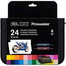 Winsor Newton 24 Renk Promarker Kalem Seti Çanta