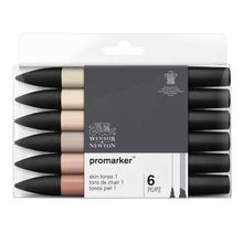 Winsor & Newton 5743907 Tones 1 6'lı Promarker Skin Set