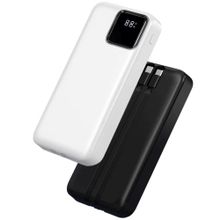 Wiwu JC-22 22.5W 20000mAh Dijital LED Ekran Şarj Göstergeli Type-C ve Lightning Kablolu Powerbank