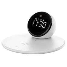 Wiwu WI-W017 Kablosuz Şarj Standlı Çift Alarmlı Dijital Saatli Speaker Bluetooth Hoparlör