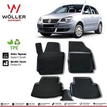Wöller Volkswagen Polo 2002-2009 Arası Siyah 3D Havuzlu Paspas