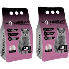 Wondersand Bebek Pudra Kokulu İnce Tane Topaklanan 2x10 lt Kedi Kumu