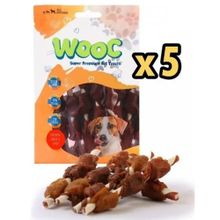 Wooc Tavuk Ördek ve Ciğer Sargılı 5x80 gr Köpek Ödül Maması