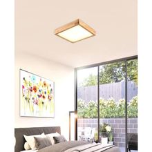 Wood Design World 30X30CM AHŞAP Çerçeve Tavan LED Aydınlatma 1'li Beyaz Avize