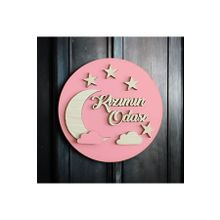 wooden gift design Bebek Kapı Süsü Kızımın Odası