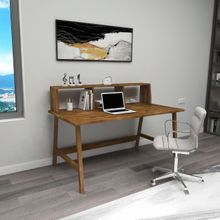 Woodface Lucy Doğal Ahşap Ceviz Çalışma Masası