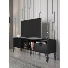Wood'n Love Cercei Siyah Metal Ayaklı Tv Ünitesi