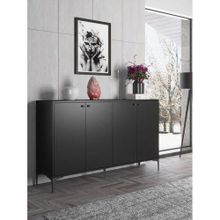 Wood'n Love Hestia Premium 160 cm 4 Kapak Metal Ayaklı Çok Amaçlı Dolap Konsol