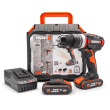 Worx WX-JCR 20 V 2.0 Ah Li-İon Çift Akülü Kömürsüz Darbeli Şarjlı Matkap