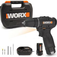 Worx WX121 12 Volt 2x2 Ah Akülü Kömürsüz Darbeli Matkap ve 5 Parça Aksesuar