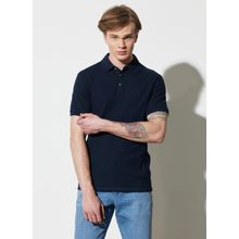 Wrangler W231325410 Polo Yaka Lacivert Erkek T-Shirt