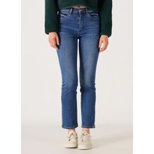 Wrangler W26L4737A Yeşil Normal Bel Dar Paça Denim Kadın Pantolon