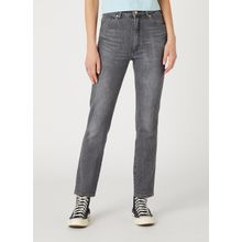 Wrangler W2HC4129T Gri Normal Bel Düz Paça Standart Denim Kadın Pantolon