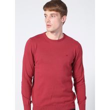 Wrangler W8A02PX2G Kırmızı Knitwear Crew Neck Bisiklet Yaka Regular Fit Düz Erkek Kazak