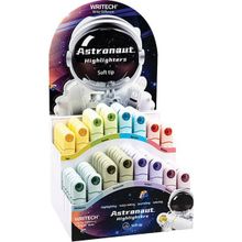 Writech W-8154 Astronot Pastel Renkler 4'lü Fosforlu Kalem Seti