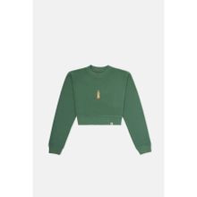 WWF Market Mirket Crop - Yeşil Sweatshirt