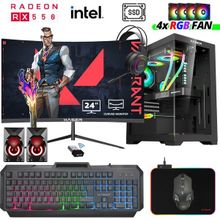 Xaser XSR1015 i5-7400 16GB RAM 256GB SSD 4GB RX 550 FreeDOS 24 inç Monitör Oyun Bilgisayarı