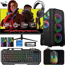 Xaser XSR512 i5-12400F 32GB RAM 512GB SSD 8GB RTX 4060 FreeDOS 24 inç Monitör Oyun Bilgisayarı