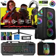 Xaser XSR516 i5-12400F 32GB RAM 512GB SSD 8GB RTX 4060 FreeDOS 27 inç Monitör Oyun Bilgisayarı