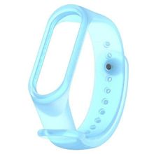 Xiaomi Mi Band 3 ve Mi Band 4 Saydam Mavi Yedek Silikon Bileklik